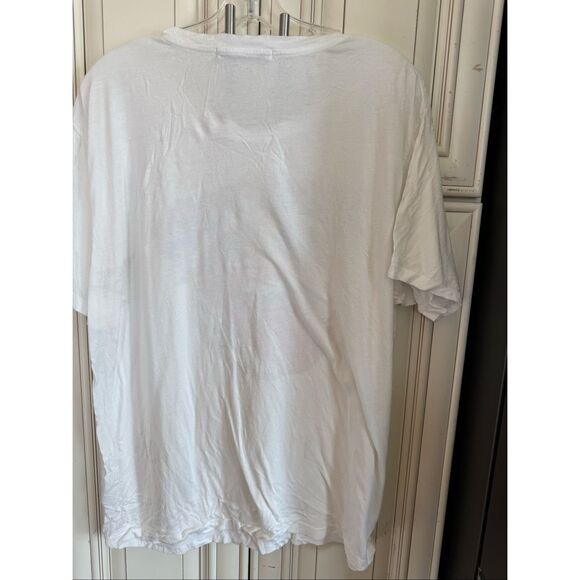 Daydreamer Women's Rolling Stones Retro Tongue Boyfriend Graphic Tee White Large - Picture 8 of 8